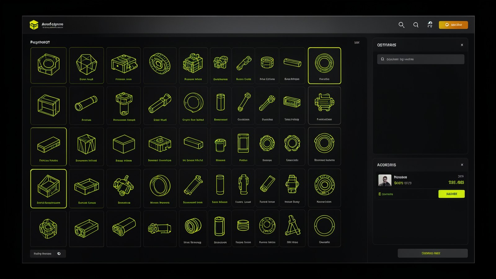 Automotive Parts / E-commerce Platform — generic interface artwork